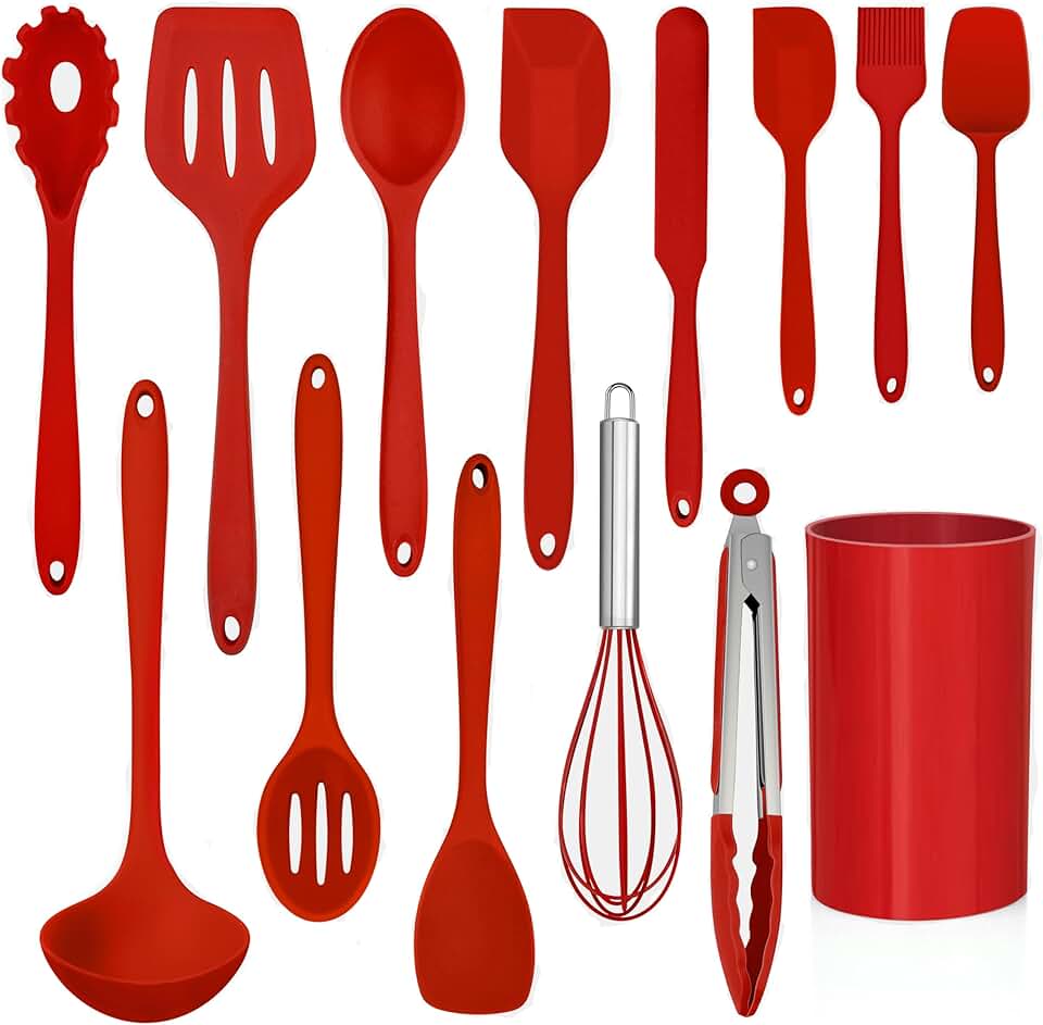14-Piece Heat-Resistant Silicone Cooking Utensils Set