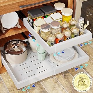 Pull Out Cabinet Organizer for Kitchen and Bathroom Storage