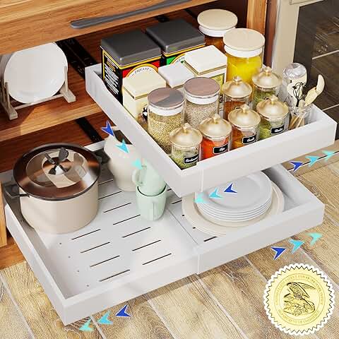 Pull Out Cabinet Organizer for Kitchen and Bathroom Storage