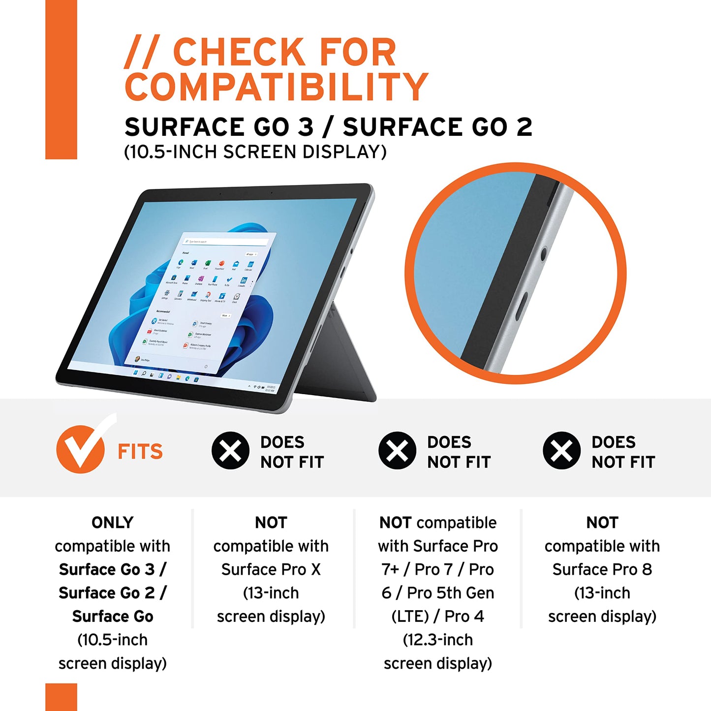 UAG Microsoft Surface Go 3 / Surface Go 2 / Surface Go [10.5-inch Screen] Case -Light Rugged Aluminum Stand Military Drop Tested Cover, Black