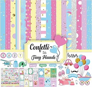 Pastel Baby Confetti Double-Sided Scrapbook Paper Kit