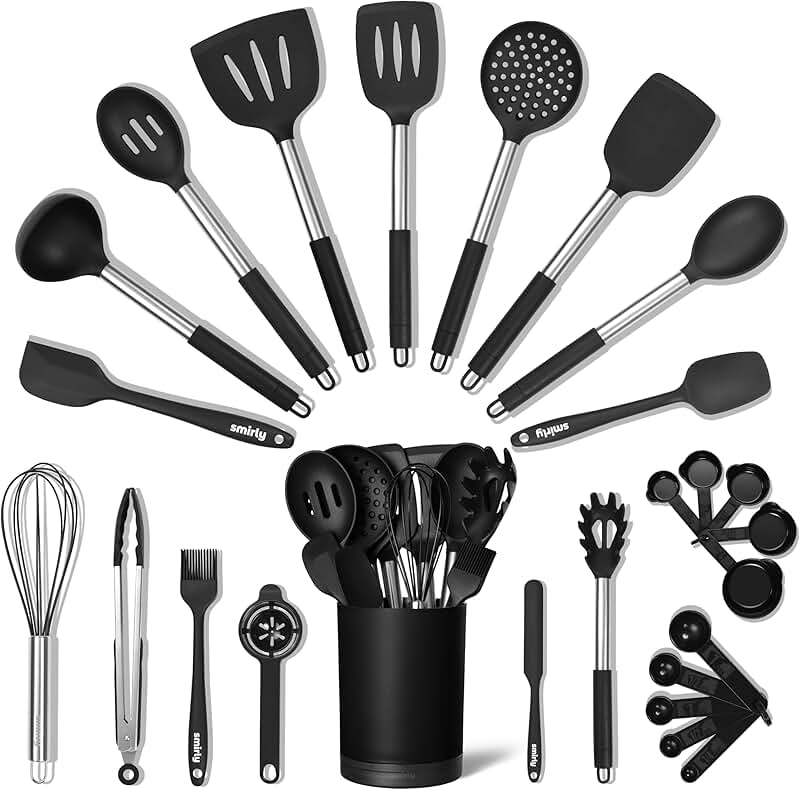 26-Piece Silicone Kitchen Utensils Set with Holder