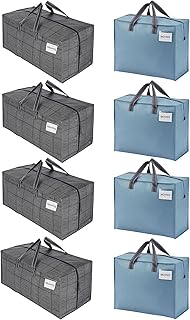 Eight heavy-duty moving bags with straps and handles