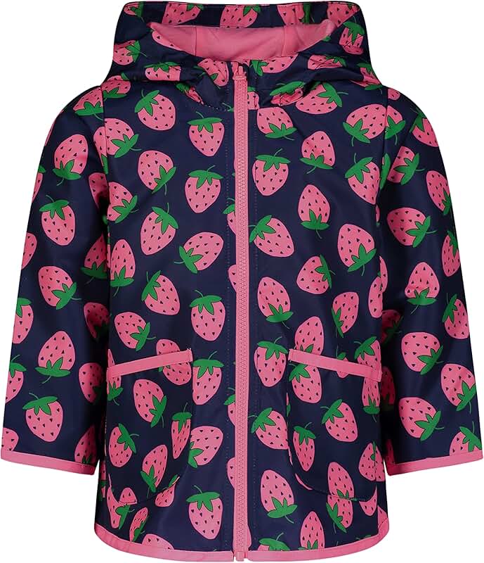 Baby Girl's Navy Raincoat for 18 Months