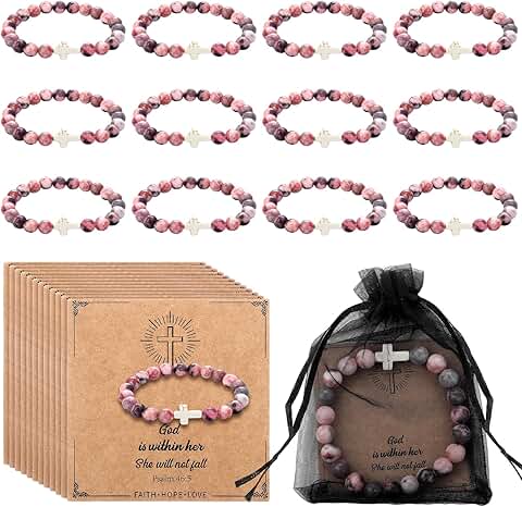 12 Christian Gift Bracelets for Women with Cards