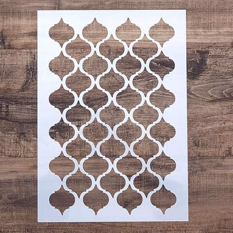 Decorative Stencil Template for Walls and Crafts