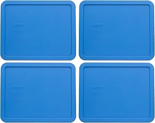 Set of four marine blue food storage lids