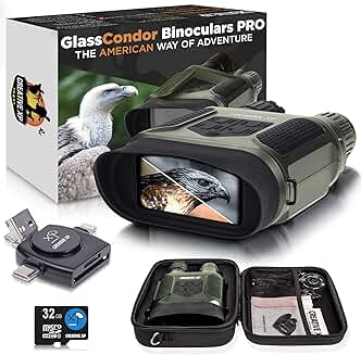 Pro Night Vision Binoculars with Infrared and 4" Screen