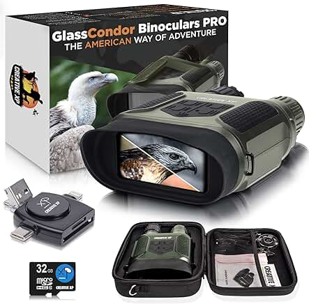 Pro Night Vision Binoculars with Infrared and 4" Screen