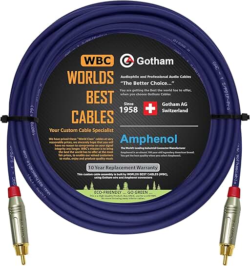 50-Foot Silver Plated Digital Audio Cable