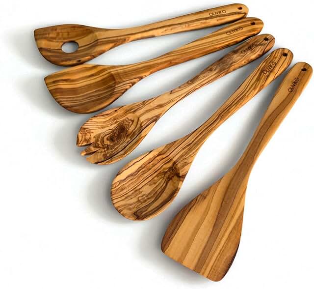 Handmade Olive Wood Spoon and Spatula Set