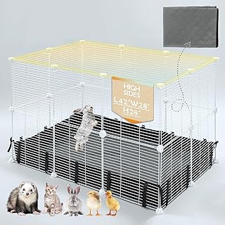 Small Animal Playpen with Waterproof Liner and Washable Pad