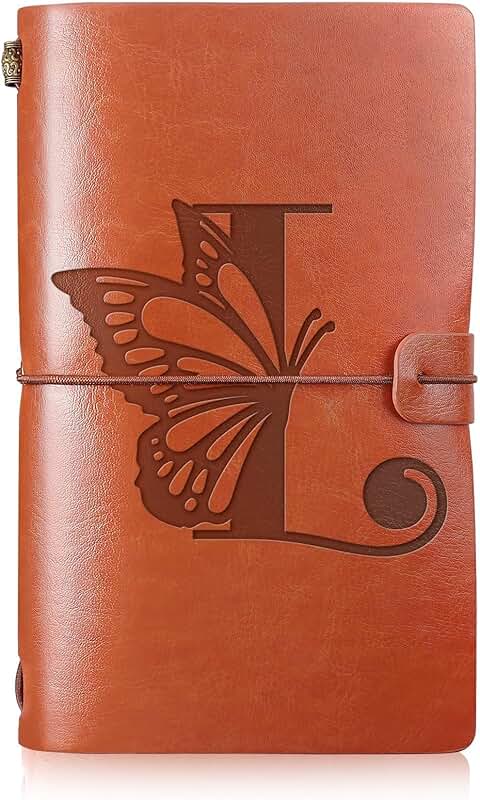 Personalized Butterfly Leather Travel Journal