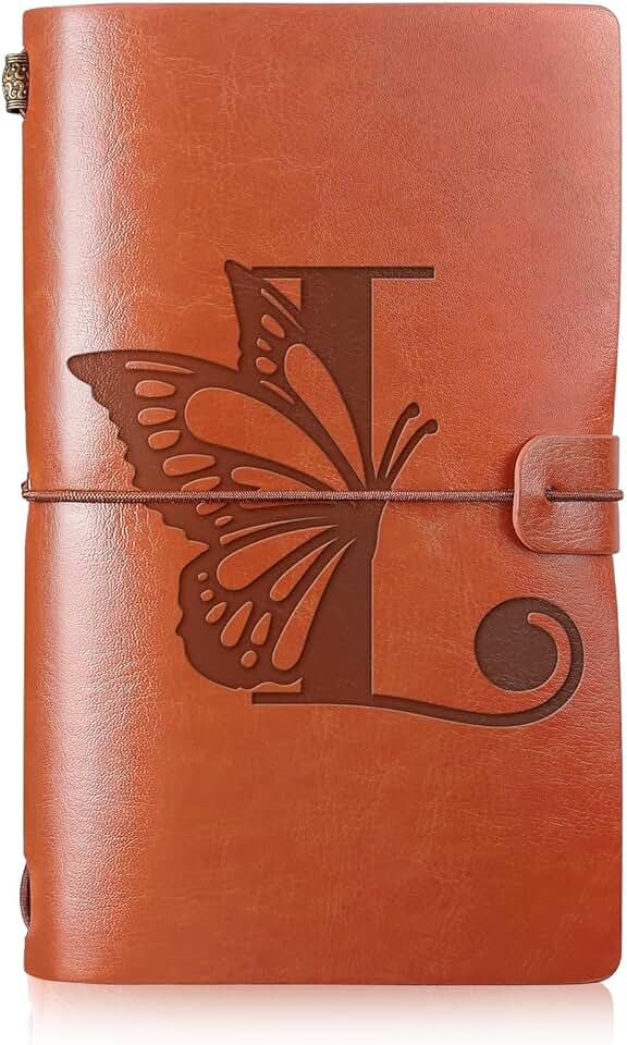 Personalized Butterfly Leather Travel Journal