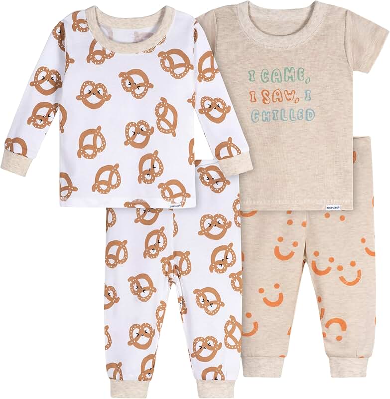 Unisex Baby Snug Fit 4-Piece Pajama Set