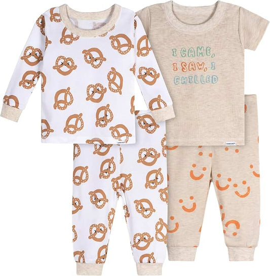 Unisex Baby Snug Fit 4-Piece Pajama Set