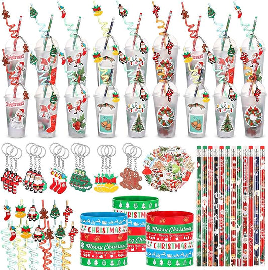 24 Kids Party Goodie Bags with Pencils Rulers and Erasers