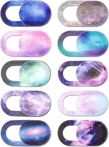 Set of 10 ultra-thin laptop camera covers