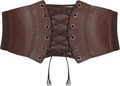 Women’s Wide Elastic Lace-up Waist Belt