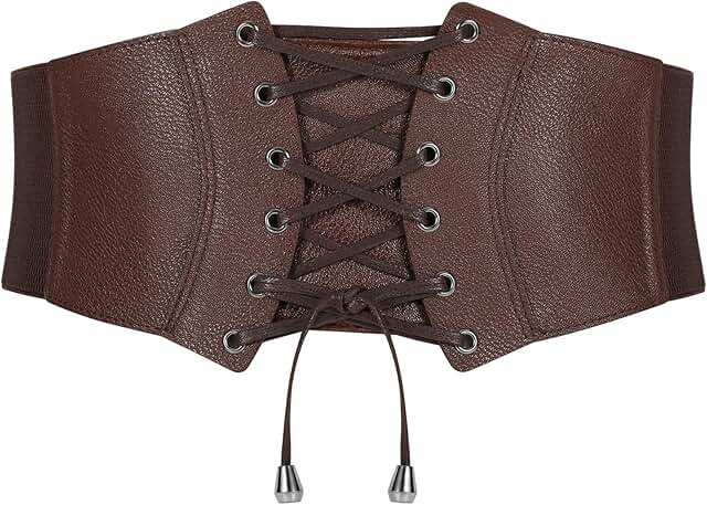 Women’s Wide Elastic Lace-up Waist Belt