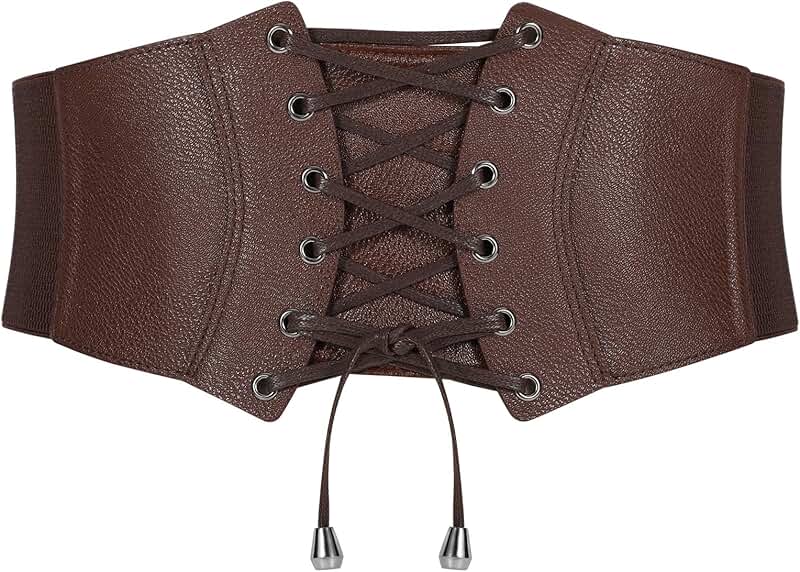 Women’s Wide Elastic Lace-up Waist Belt