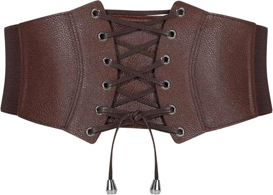 Women’s Wide Elastic Lace-up Waist Belt