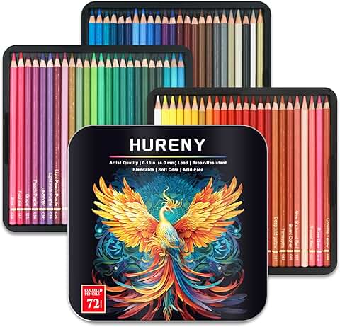 72 Oil-Based Colored Pencils for Adults