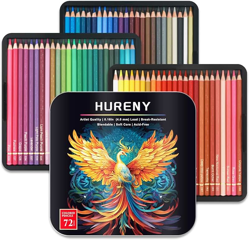 72 Oil-Based Colored Pencils for Adults