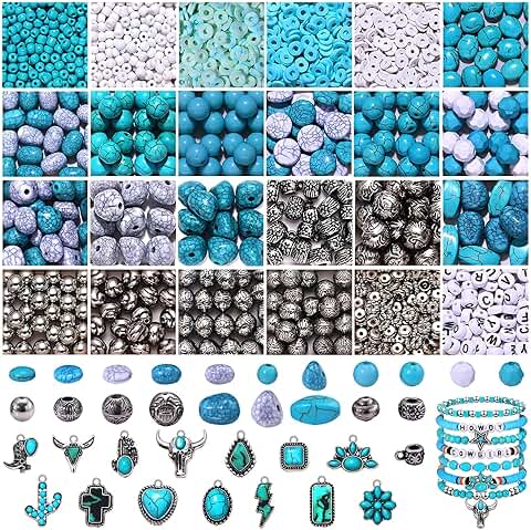 1800-Piece Western Beads and Charms for Jewelry Making
