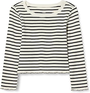 Girls' Long-Sleeve Cropped Ribbed Top