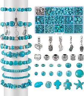 DIY Turquoise Beads Jewelry Kit with 820 Pieces