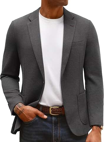 Men's Lightweight Knit Casual Blazer