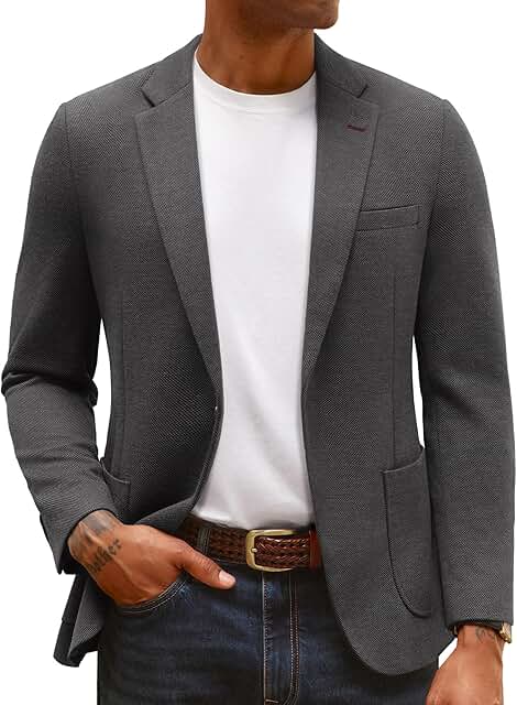 Men's Lightweight Knit Casual Blazer