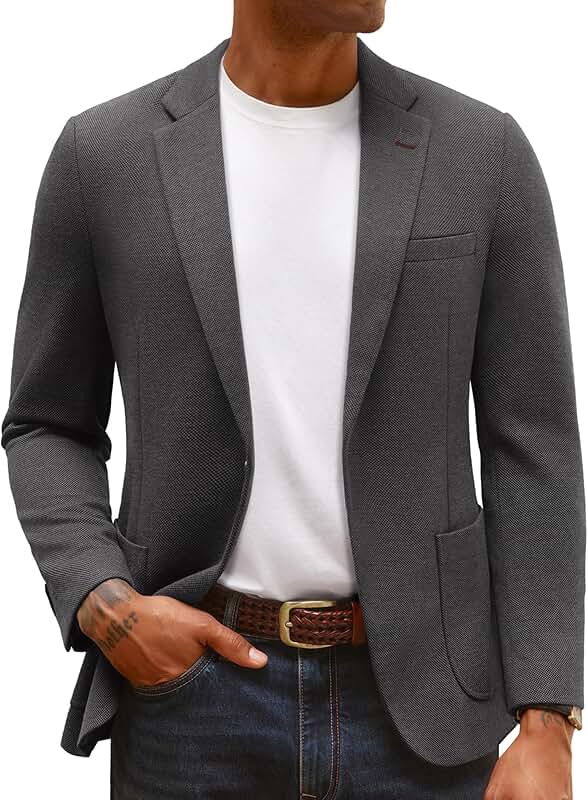 Men's Lightweight Knit Casual Blazer
