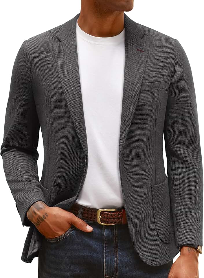 Men's Lightweight Knit Casual Blazer