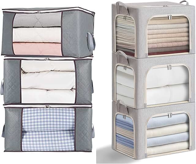 3 Pack Comforter and Clothes Storage Bags