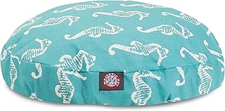 Large Teal Sea Horse Dog Bed with Washable Cover
