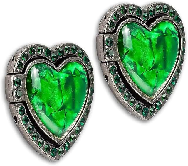 Heart-Shaped Glitter Gemstone Phone Ring Holder (2 Pack)