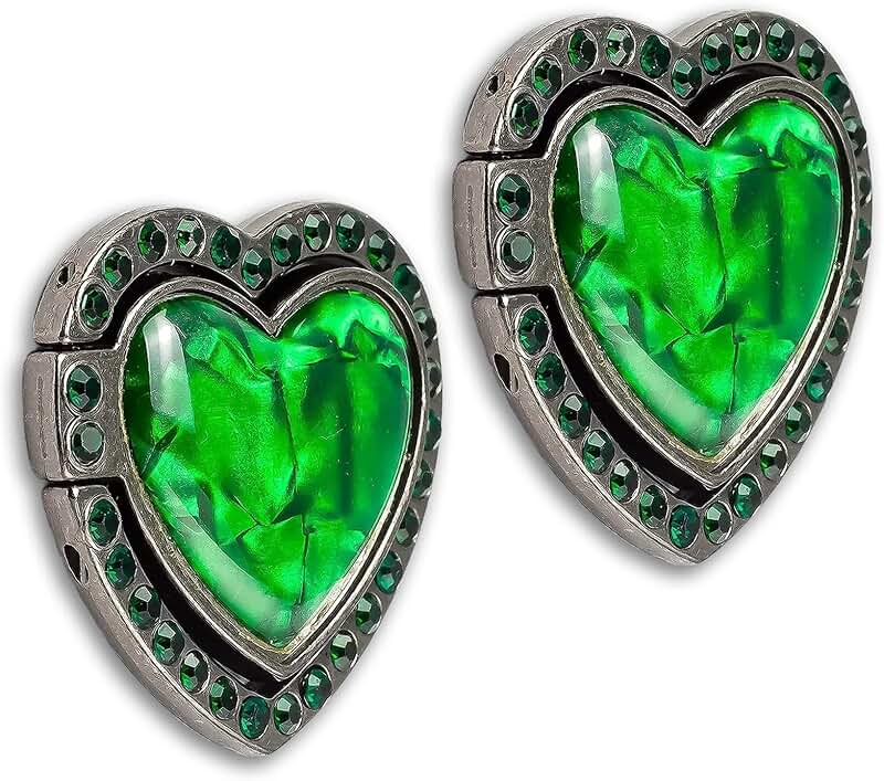 Heart-Shaped Glitter Gemstone Phone Ring Holder (2 Pack)