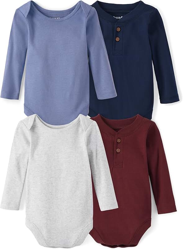Baby Boys and Newborn Long Sleeve Bodysuits Pack