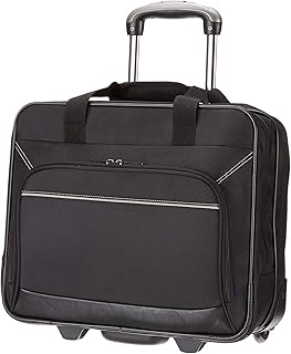 Black 15.6-inch rolling laptop case