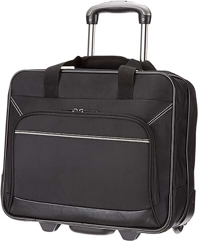 Black 15.6-inch rolling laptop case