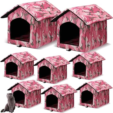 Waterproof Outdoor Cat Shelter with Foldable Bed