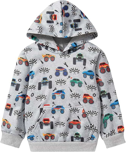 Baby Boys Dinosaur and Truck Hoodie for Toddlers