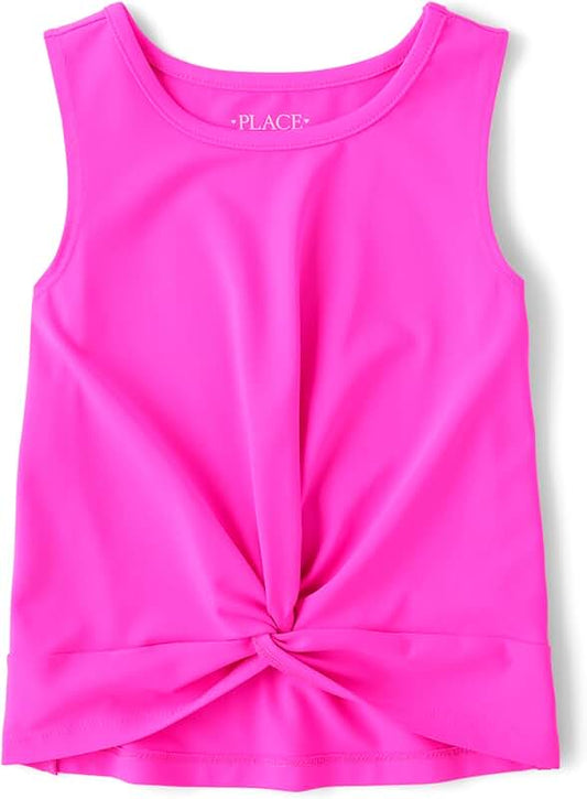 Baby Girl and Toddler Active Twist Front Tank Top