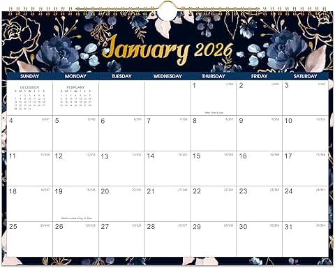 2026 Wall Calendar with 12 Months and Premium Paper