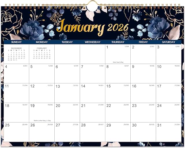 2026 Wall Calendar with 12 Months and Premium Paper