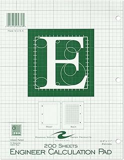 8.5" x 11" Green Grid Paper Pad, 200 Sheets