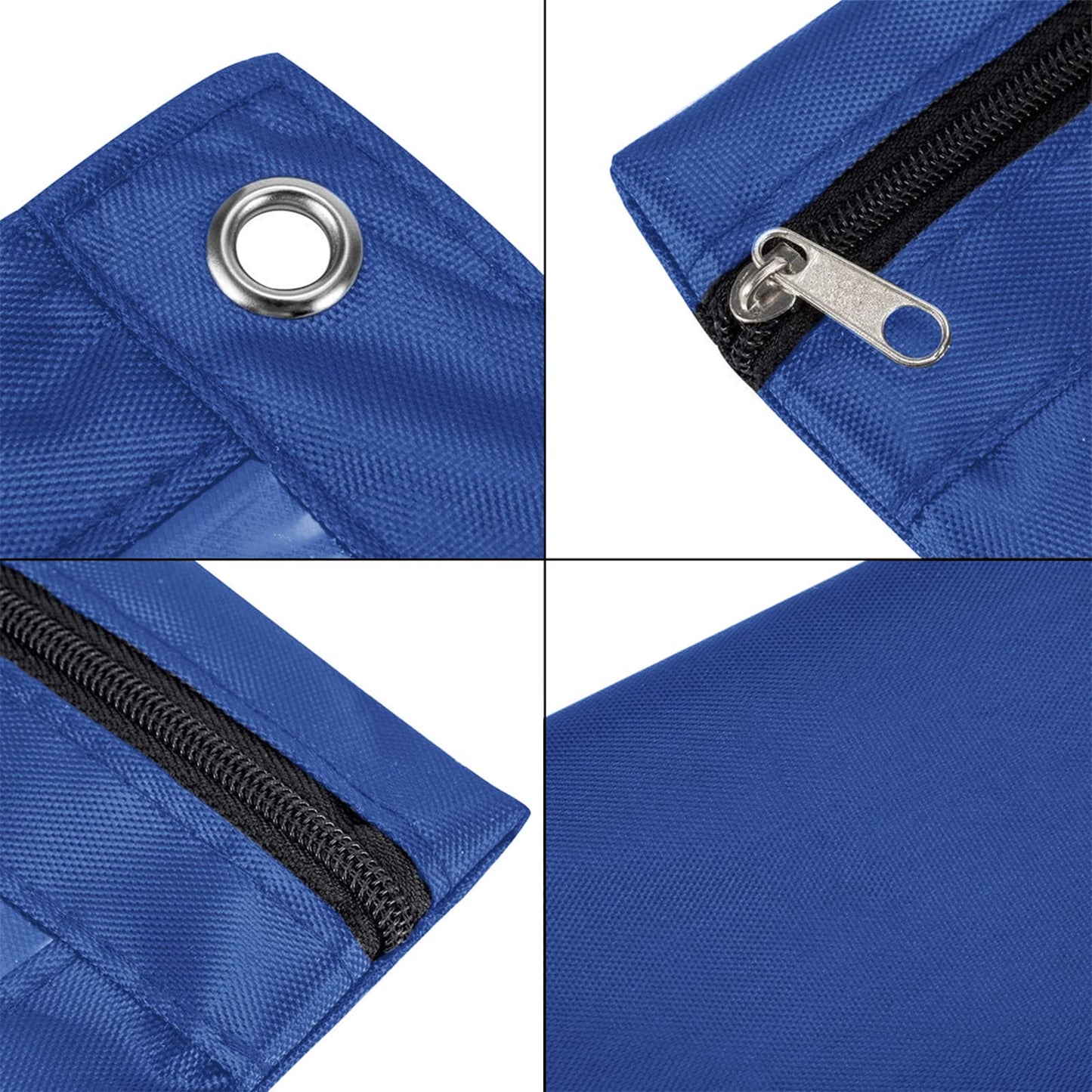Blue 3-Ring Pencil Pouch with Clear Window