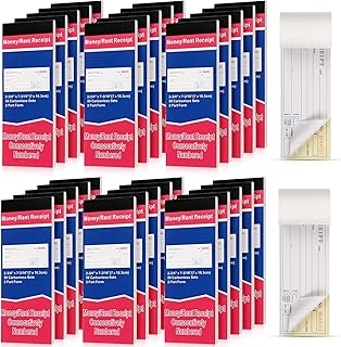 30-Pad Money and Rent Receipt Book, 2-Part Carbonless